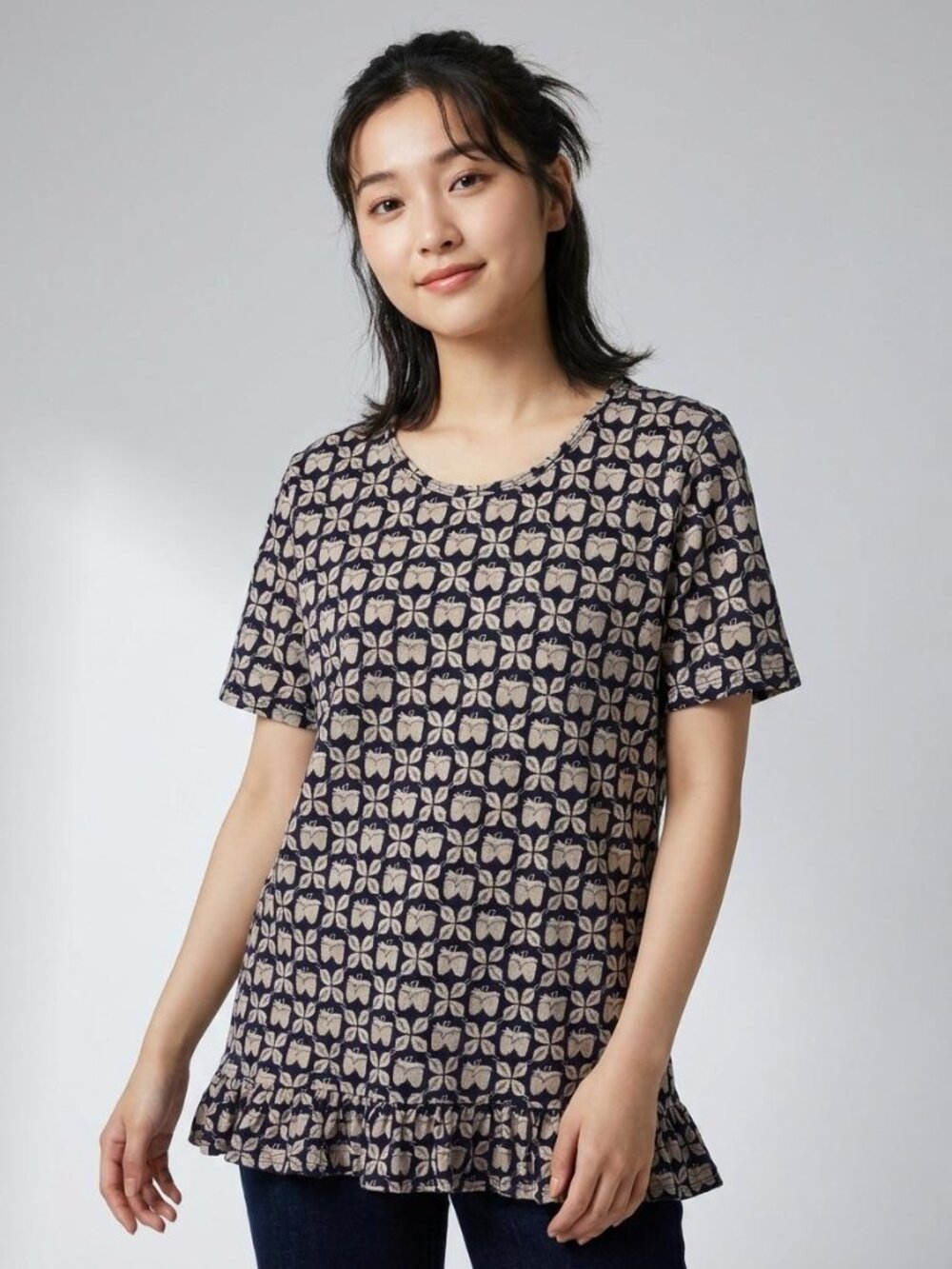 UNIQO - Karen Walker Strawberry Frill Short Sleeve T - W - 077766 - SZ S